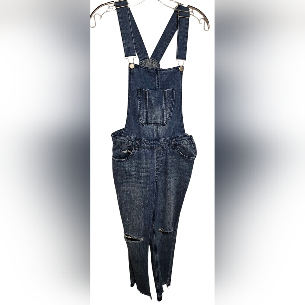 Highway Jeans Distressed Overalls Small